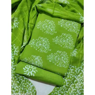 Mirvika- Unstitched Suit In Pure Cotton