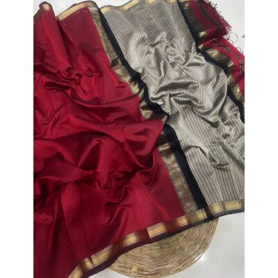 Tanira- Cotton Silk Saree With Zari Border