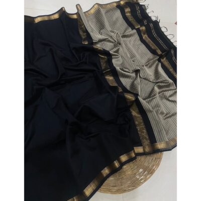 Tanira- Cotton Silk Saree With Zari Border