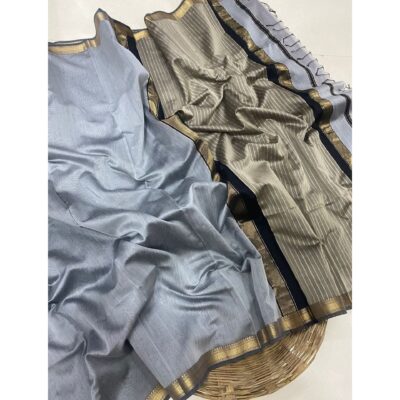 Tanira- Cotton Silk Saree With Zari Border