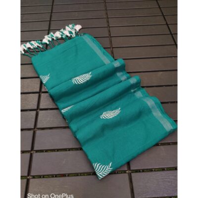 Ruva- Embroidered Saree In Khadi Cotton