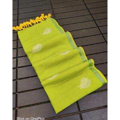 Ruva- Embroidered Saree In Khadi Cotton