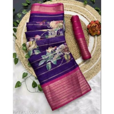 Nayra- Jacquard Printed Saree In Dola Silk