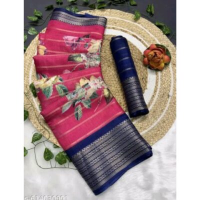 Nayra- Jacquard Printed Saree In Dola Silk