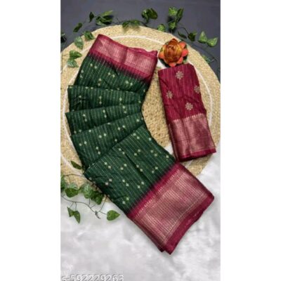 Niva- Dola Silk Saree With Zari Border