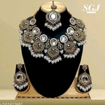 Orna- Alloy Jewellery Set With Kudan Stone