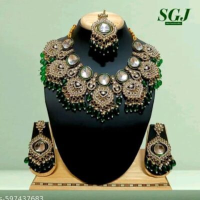 Orna- Alloy Jewellery Set With Kudan Stone