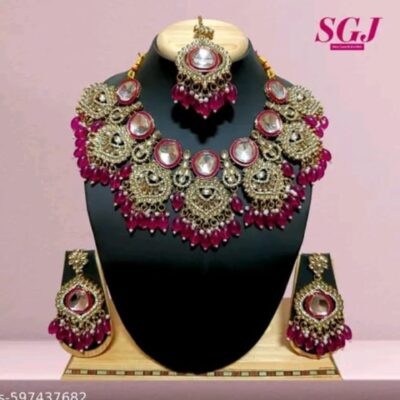 Orna- Alloy Jewellery Set With Kudan Stone