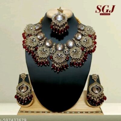 Orna- Alloy Jewellery Set With Kudan Stone