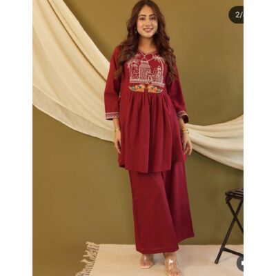 Raaya- Embroidered Co-ord Set In Cotton