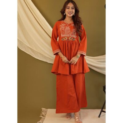 Raaya- Embroidered Co-ord Set In Cotton