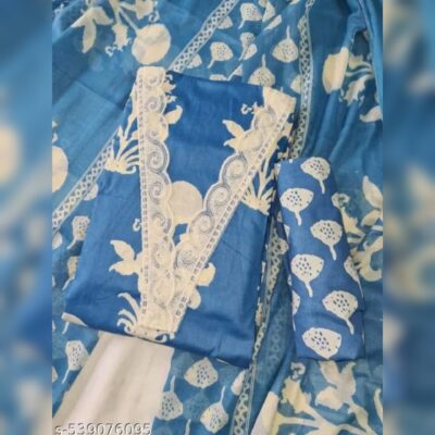 Sooti - Printed Unstitched Suit In Cotton