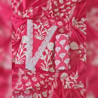 Sooti - Printed Unstitched Suit In Cotton