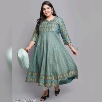 Gul - Floral Flare Kurti In Rayon