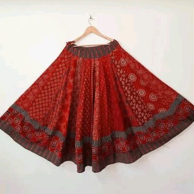 Crafted Flare - Ajrakh Block Print Skirt