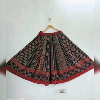 Crafted Flare - Ajrakh Block Print Skirt