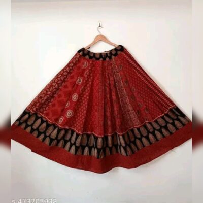Crafted Flare - Ajrakh Block Print Skirt