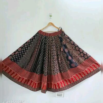 Crafted Flare - Ajrakh Block Print Skirt