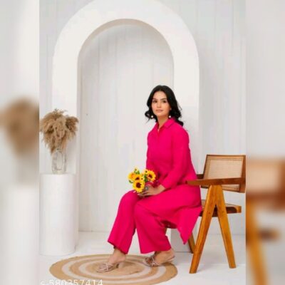 Ruhi - Cotton Co-ord Set With Collar Neck