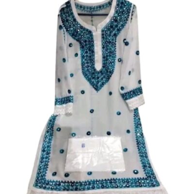 Noor- Chikankari Kurti With Mirror Work