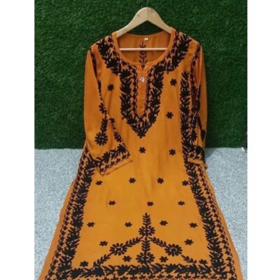 RoyalThreads- Chikankari Kurti In Rayon