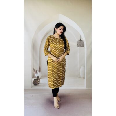Kurvi- Silk Kruti With Elegant Print