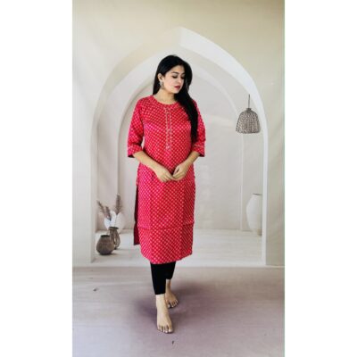 Kurvi- Silk Kruti With Elegant Print