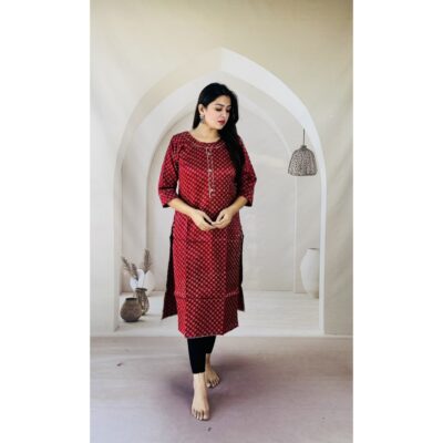 Kurvi- Silk Kruti With Elegant Print