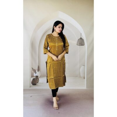 Kurvi- Silk Kruti With Elegant Print