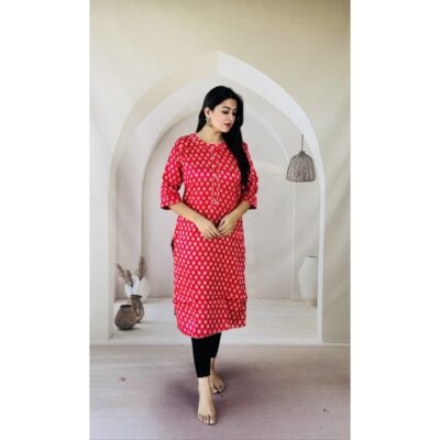 Kurvi- Silk Kruti With Elegant Print