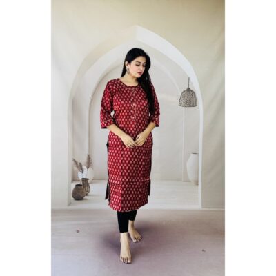 Kurvi- Silk Kruti With Elegant Print