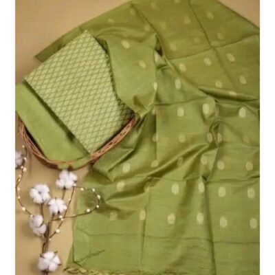 Kosha- Bhagalpuri Unstitched Suit In Cotton Silk