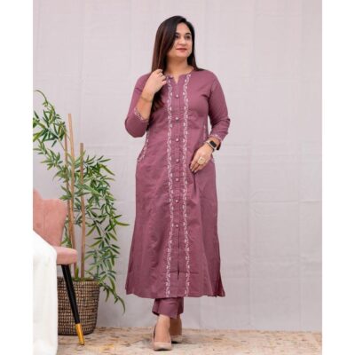 Taani- Embroidered Kurta Set In Cotton