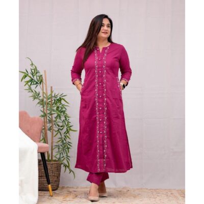 Taani- Embroidered Kurta Set In Cotton