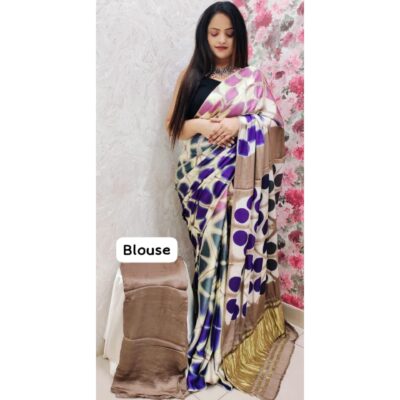 Rangvi- Modal Silk Saree With Tissue Pallu