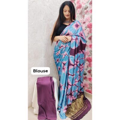 Rangvi- Modal Silk Saree With Tissue Pallu
