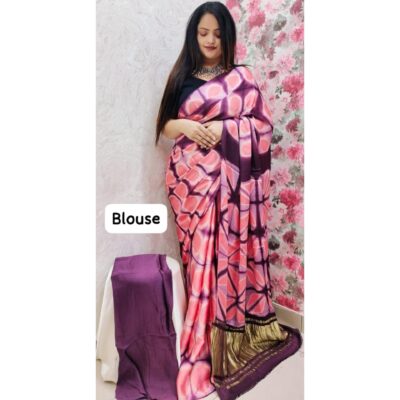 Rangvi- Modal Silk Saree With Tissue Pallu