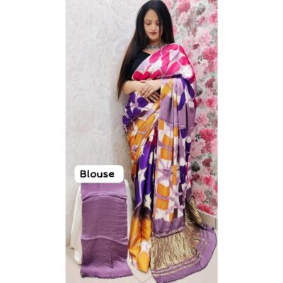 Rangvi- Modal Silk Saree With Tissue Pallu