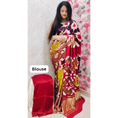 Rangvi- Modal Silk Saree With Tissue Pallu