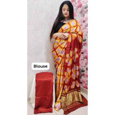 Rangvi- Modal Silk Saree With Tissue Pallu