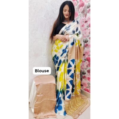 Rangvi- Modal Silk Saree With Tissue Pallu