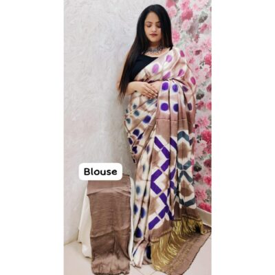 Rangvi- Modal Silk Saree With Tissue Pallu