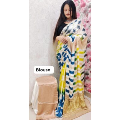 Rangvi- Modal Silk Saree With Tissue Pallu