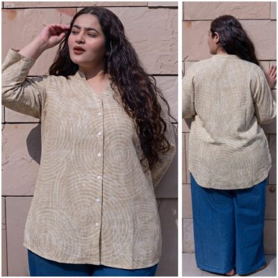 Ira- Kantha Print Shirt In Cotton
