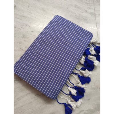 Veda- Cotton Saree With Zari Stripes