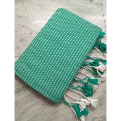 Veda- Cotton Saree With Zari Stripes