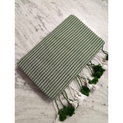 Veda- Cotton Saree With Zari Stripes