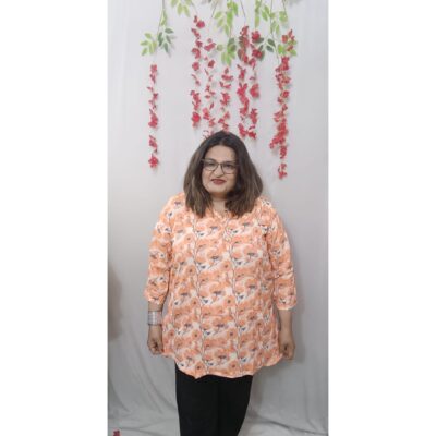 Kurvya- Printed Short Kurta In Rayon