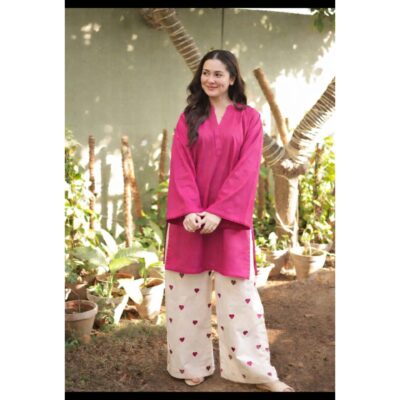 Zoya- Cotton Co-ord Set With Embroidered Palazzo