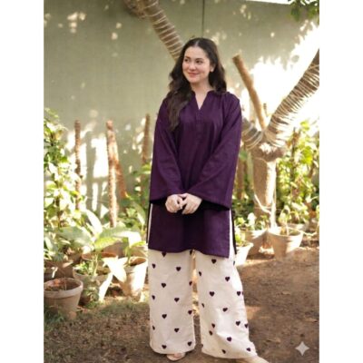 Zoya- Cotton Co-ord Set With Embroidered Palazzo
